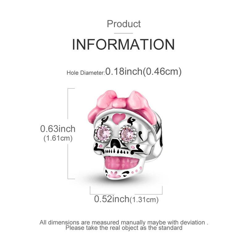 925 Sterling Silber Halloween Charms Perlen Skelett Kürbis Kutsche Hexe Herz Anhänger Passend für Armband Frauen DIY Schmuck Geschenke – Detail 6