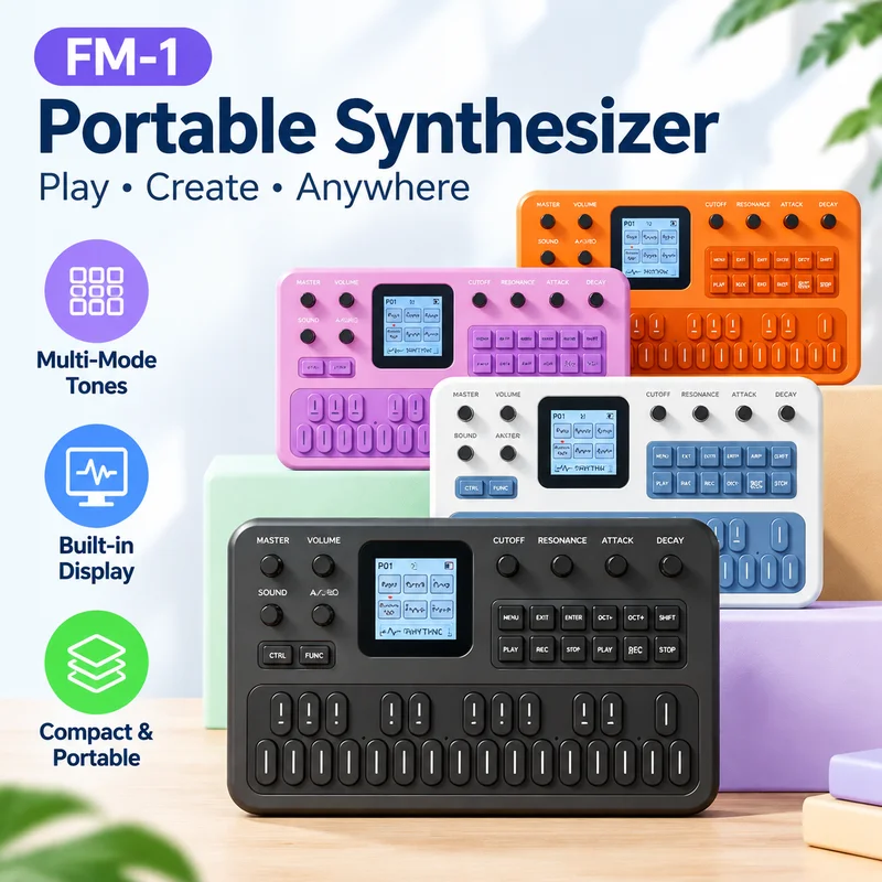 M-VAVE FM-1 Portable Mini Fm Synthesizer Effect Device Arpeggiator Sequencer For Music Creation Live Performance