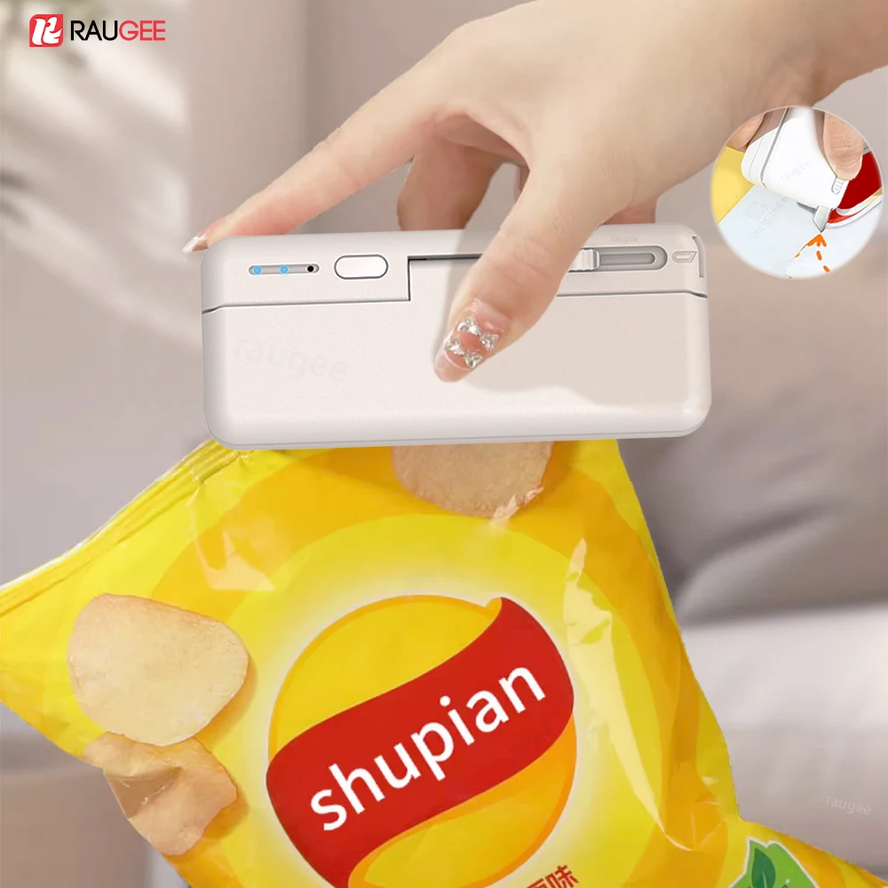 

Mini Heat Bag Sealing Machine Package Sealer Bags Thermal Plastic Food Bag Closure Portable Sealer Food Packaging Heat Sealer