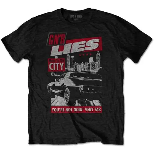 Guns n' Roses Lies Move To The City Official Tee T-Shirt Mens