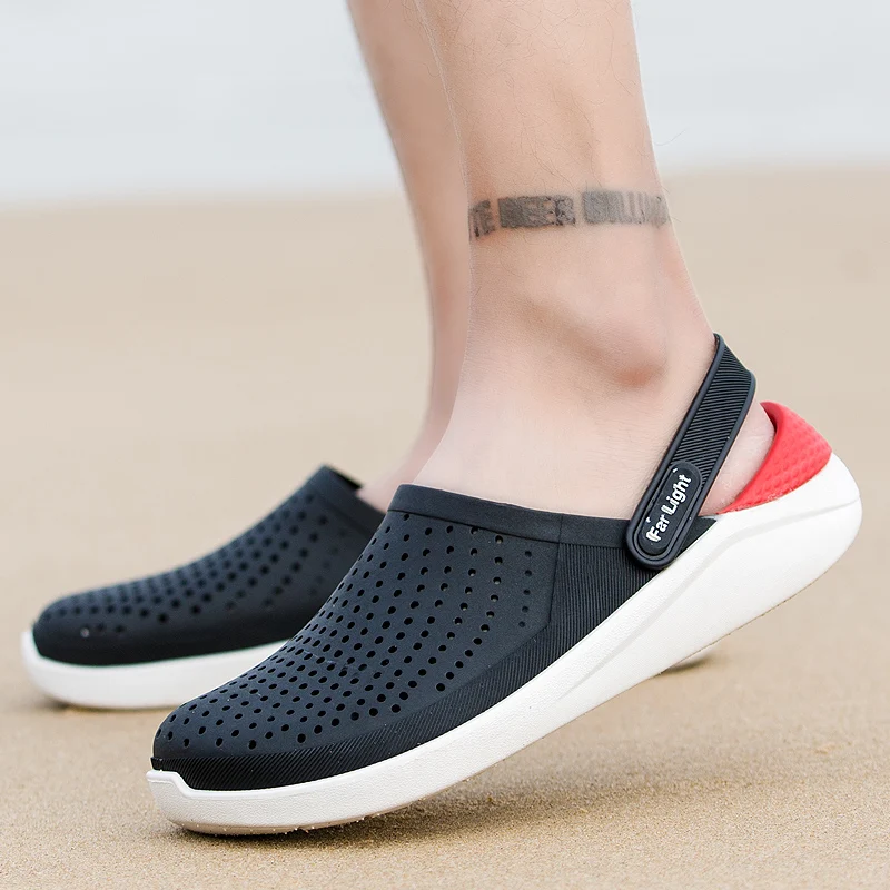 

Мужские летние уличные нескользящие нескользящие мягкие ботинки с закрытым носком Clog oes спортивные водонепроницаемые пляжные сандалии двойного назначения