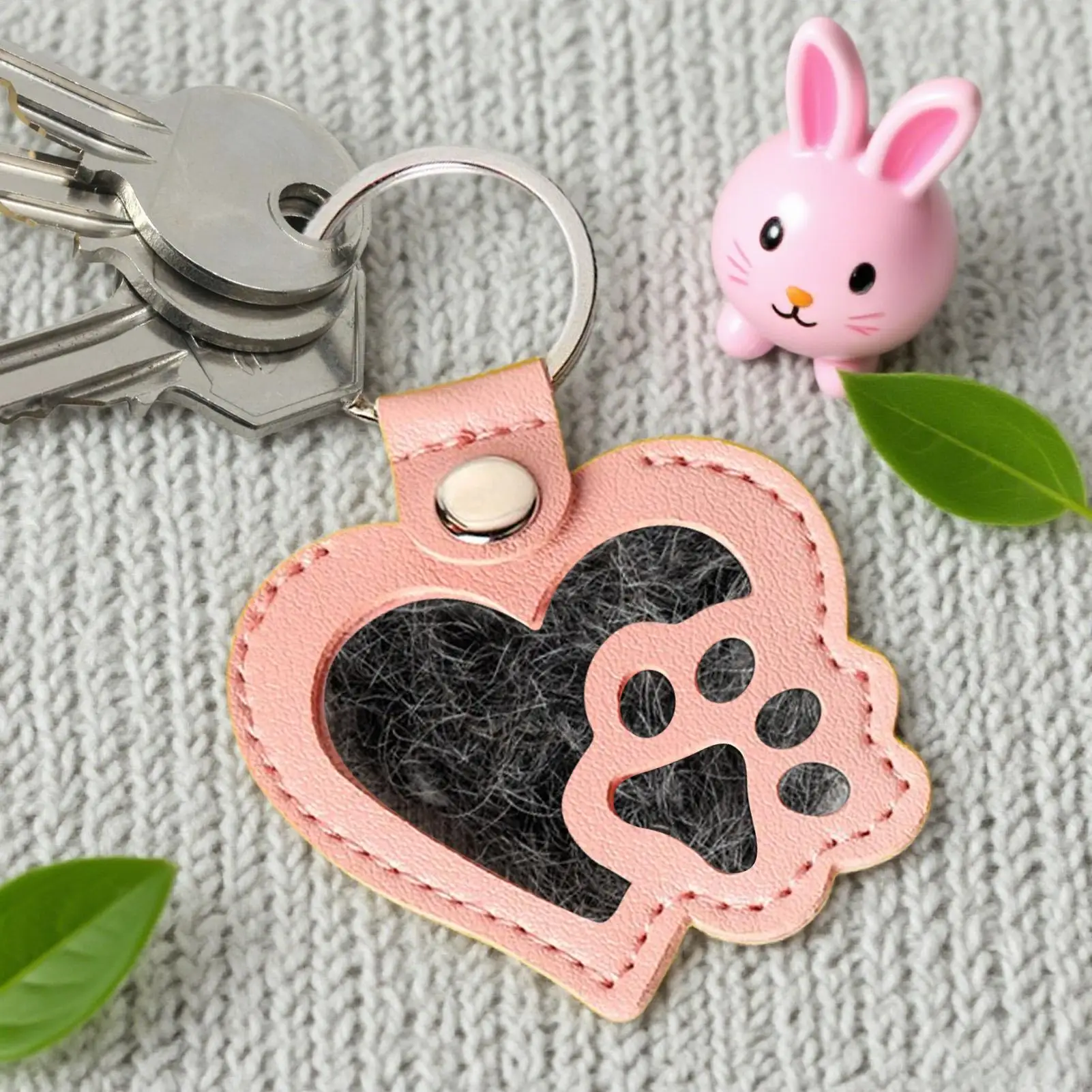 

Pet Hair Keychain Leather Bag Key Holder Charm Storage Keepsake Collecting Keychain Bag Purse Schoolbag Accessory For Adults