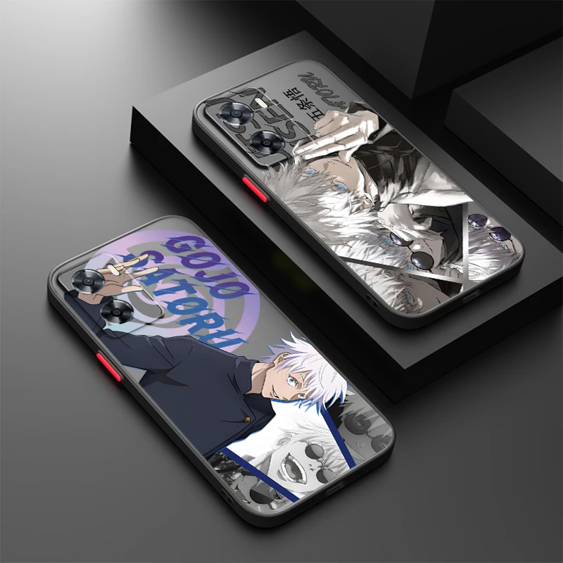 

Jujutsu Kaisen Okkotsu Gojo Frosted Translucent For OPPO X5 X3 A54S A5 A94 A16 A53S A57 A74 A72 A96 A98 A78 5G Soft Phone Case