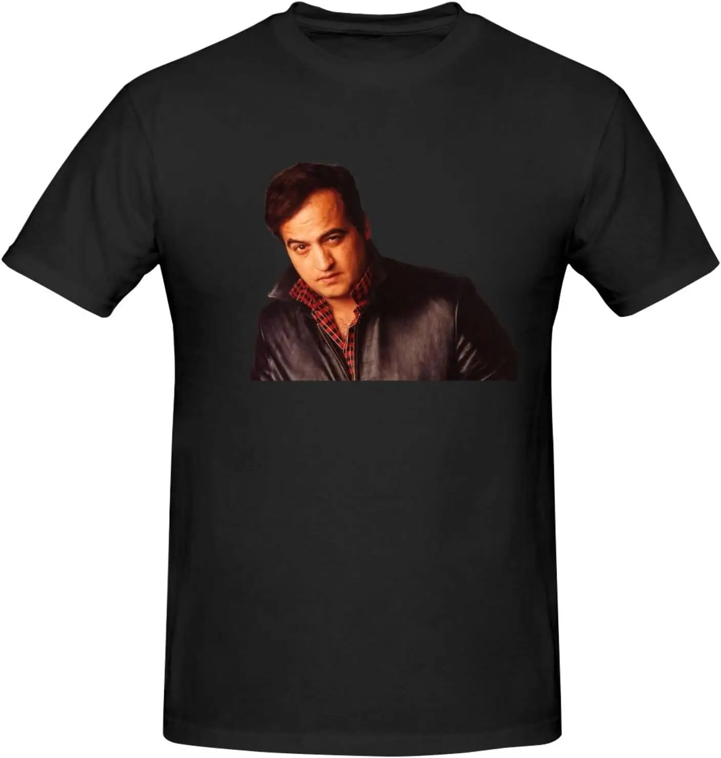 John Belushi Men's T-Shirts Summer Cooling Cotton Base Layer Short Sleeve Crewneck Tees Black