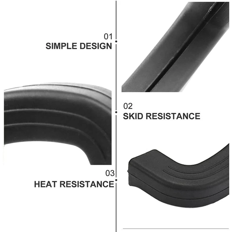 حامل مقبض وعاء سيليكون ، حماية الإصبع ، مقاوم للحرارة ، غطاء مشبك لمقالي القلي