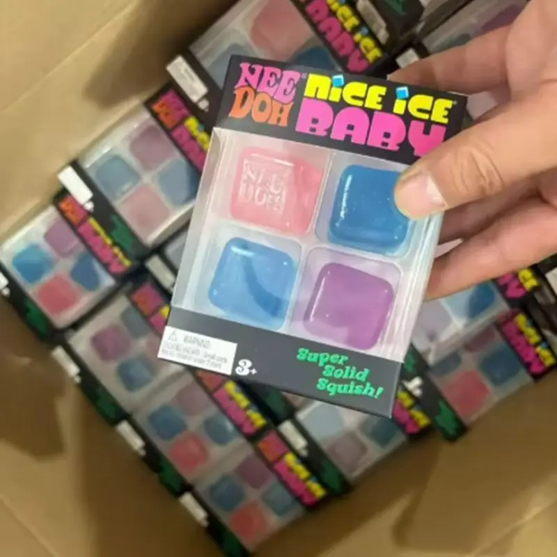 Nuevo juguete sensorial Needoh Nice Ice con forma de bebé, súper sólido, antiestrés, para aliviar la ansiedad y la relajación en adultos.