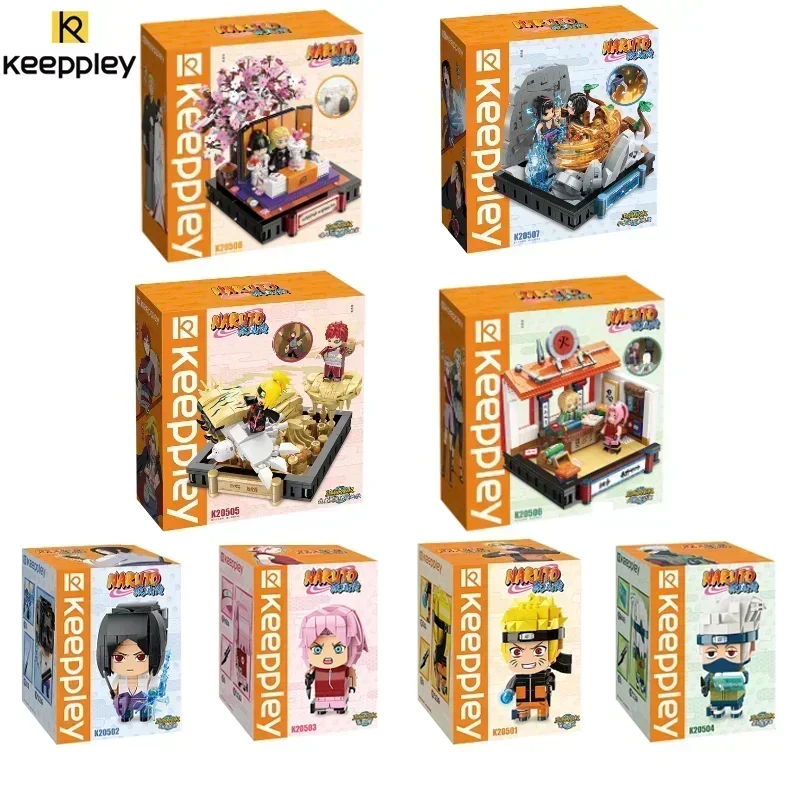 Keeppley Naruto Series Naruto Sasuke Kakashi Chunye Sakura Assembly Building Block Classic Anime Peripheral Toys Birthday Gifts