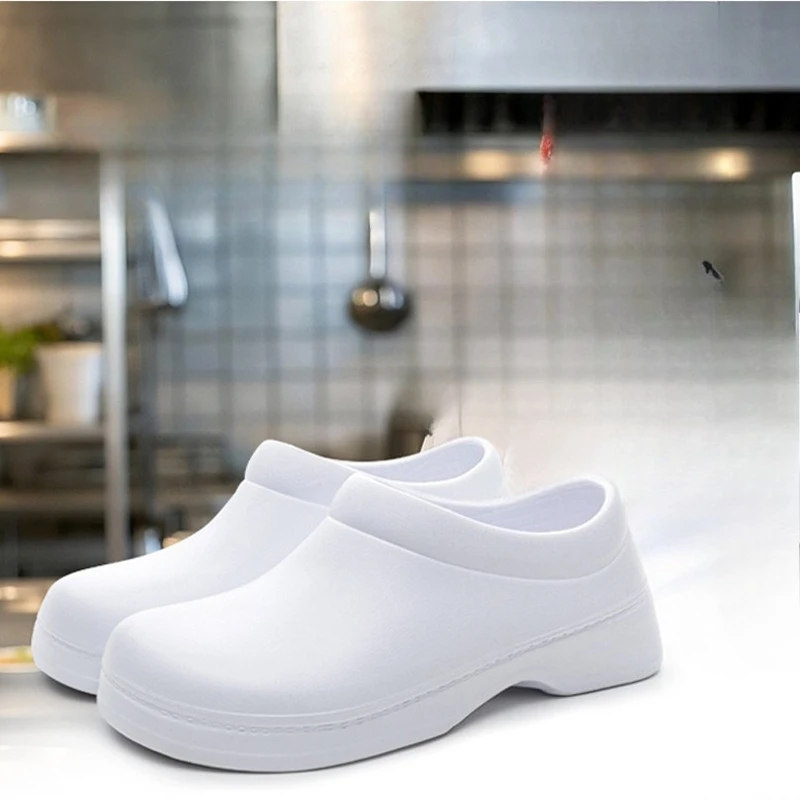 

Мужская и женская кухонная нескользящая обувь для воды, резиновые сапоги, низкие дождевые туфли, водонепроницаемые, легкие маслостойкие резиновые сапоги