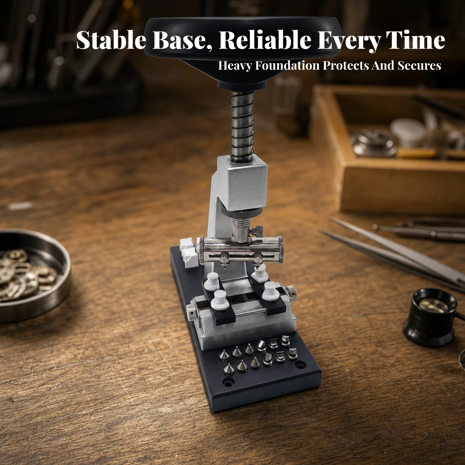 Bench Watch Opener with Adjustable Clamp Precision Bench Watch Case Opener Compact Convenient for Watchmakers, Service Counters