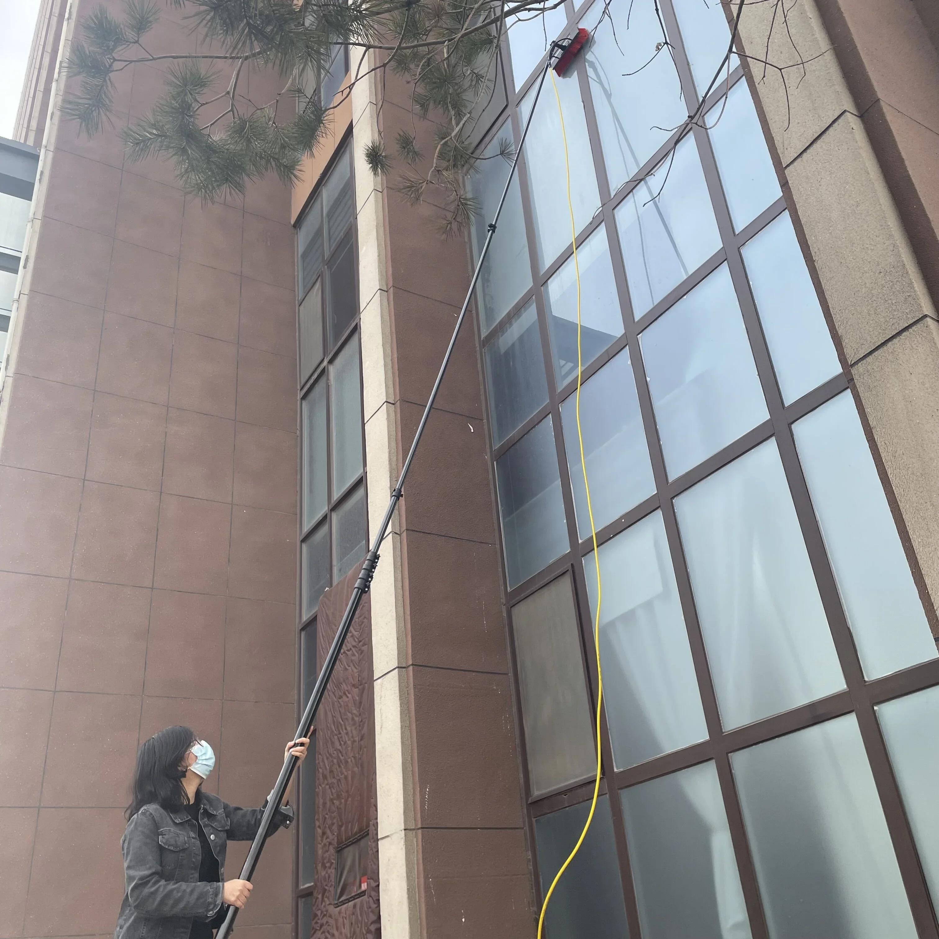 20 Meters Water Fed Pole Light Weight Solar Panel Window Washing Pole Carbon Fiber Telescopic Pole