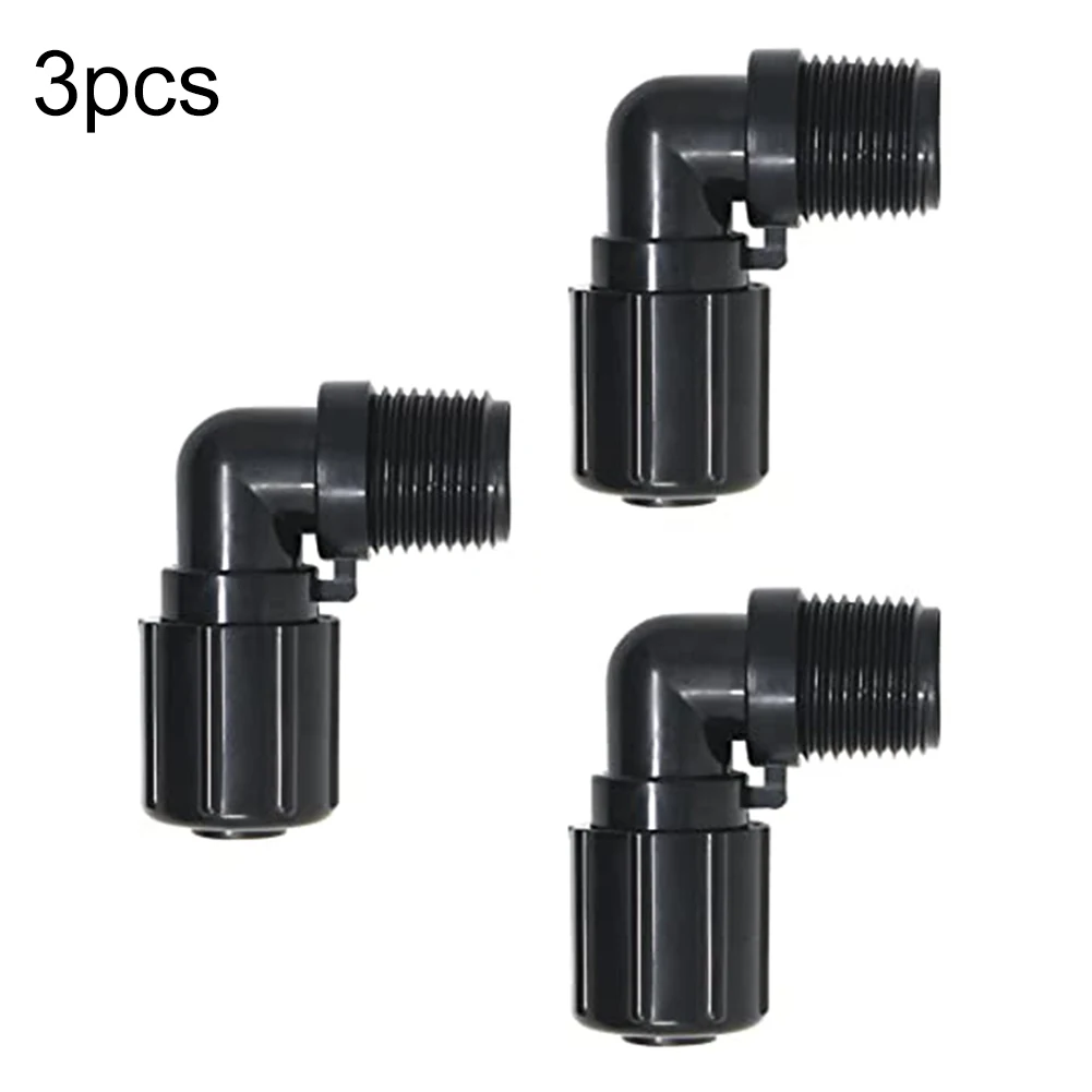 3PCS NPT Tube Fittings For Pentair 90-Degree NPT Tube Fittings 12-Inch With Compression Nuts Compatible With Rainbow Pool Parts