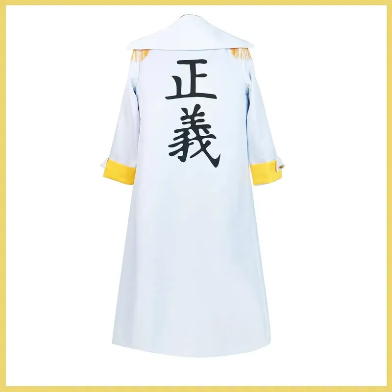 25COSAnime Borsalino Cosplay disfraz de Kizaru uniforme de almirante traje de Raya Amarilla hombre carnaval Halloween conjunto de Carnaval