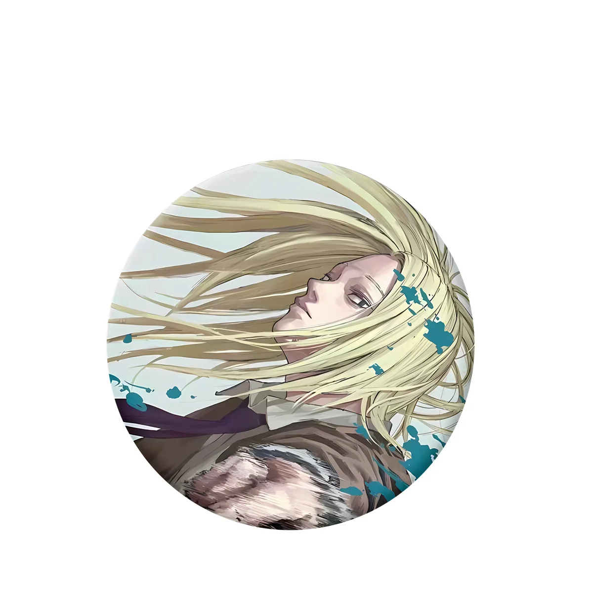 58mm anime sakamoto dias taro sakamoto shin asakura cosplay traje crachá pino spte flandres broche ﻿   Adereço Gilf