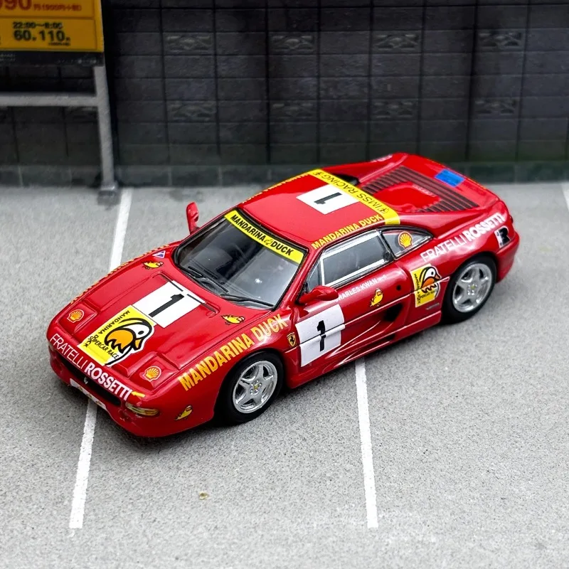 Tarmac Works 1/64 Ferrari F355 Challenge Macau Super Car Race 1994 Winner Alloy Toy Motor Vehicle Diecast Metal Model Gifts