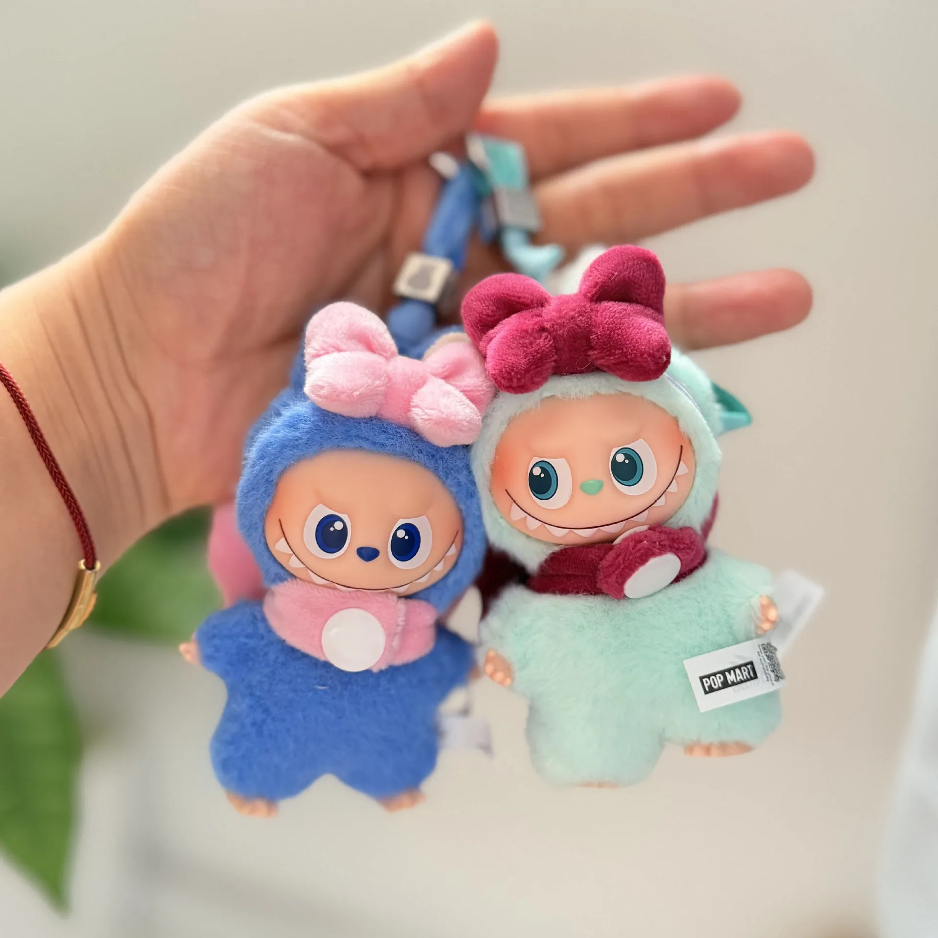 

The 4th Gen Mini Cute Labubu Plush Pendant Clothing Adorable Outfits Matched With Fluffy Bow Accessories In Various Colors