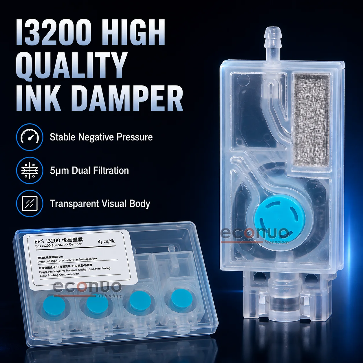 4/8/36/48 PCS Good Quality I3200 Print Head Damper for Eposn I3200 4720 XP600 DX5 Head Ink Dumper UV Solvent Printer Mimaki JV33