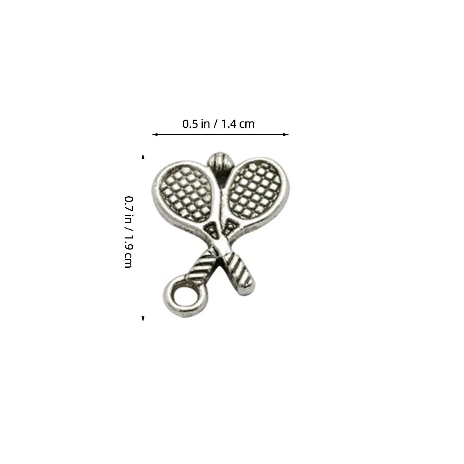 20Pcs Racket Pendant Charms Alloy Finish DIY Jewelry Making Kit for Necklace Bracelet Keyring Cellphone Decor
