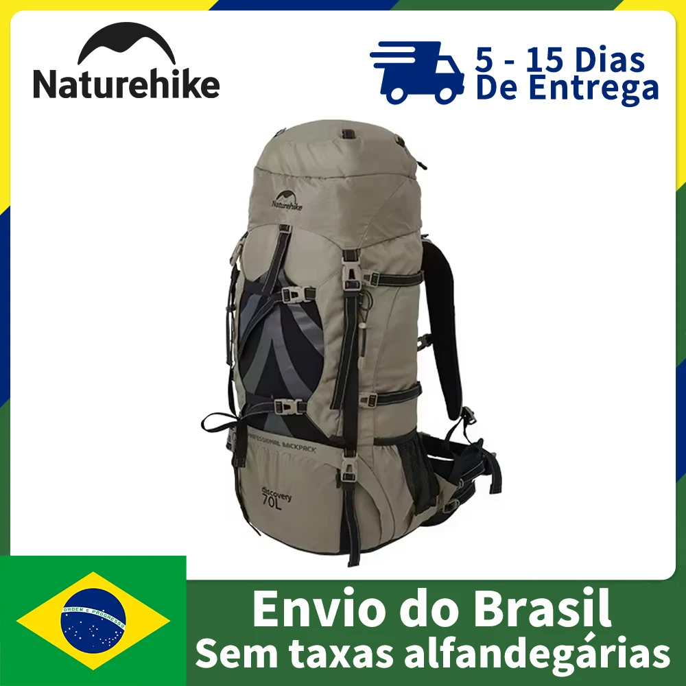 Mochila Naturehike para acampar, bolso de Montañismo profesional ligero de gran capacidad de 70L, mochila de viaje al aire libre para hombres y mujeres