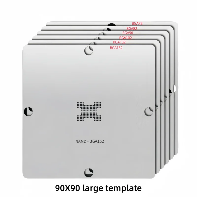 Direct heating 90X90 BGA Reballing Stencil DDR3 DDR4 DDR5 for BGA96 BGA78 BGA82 BGA102 BGA132 BGA152 Repair tool