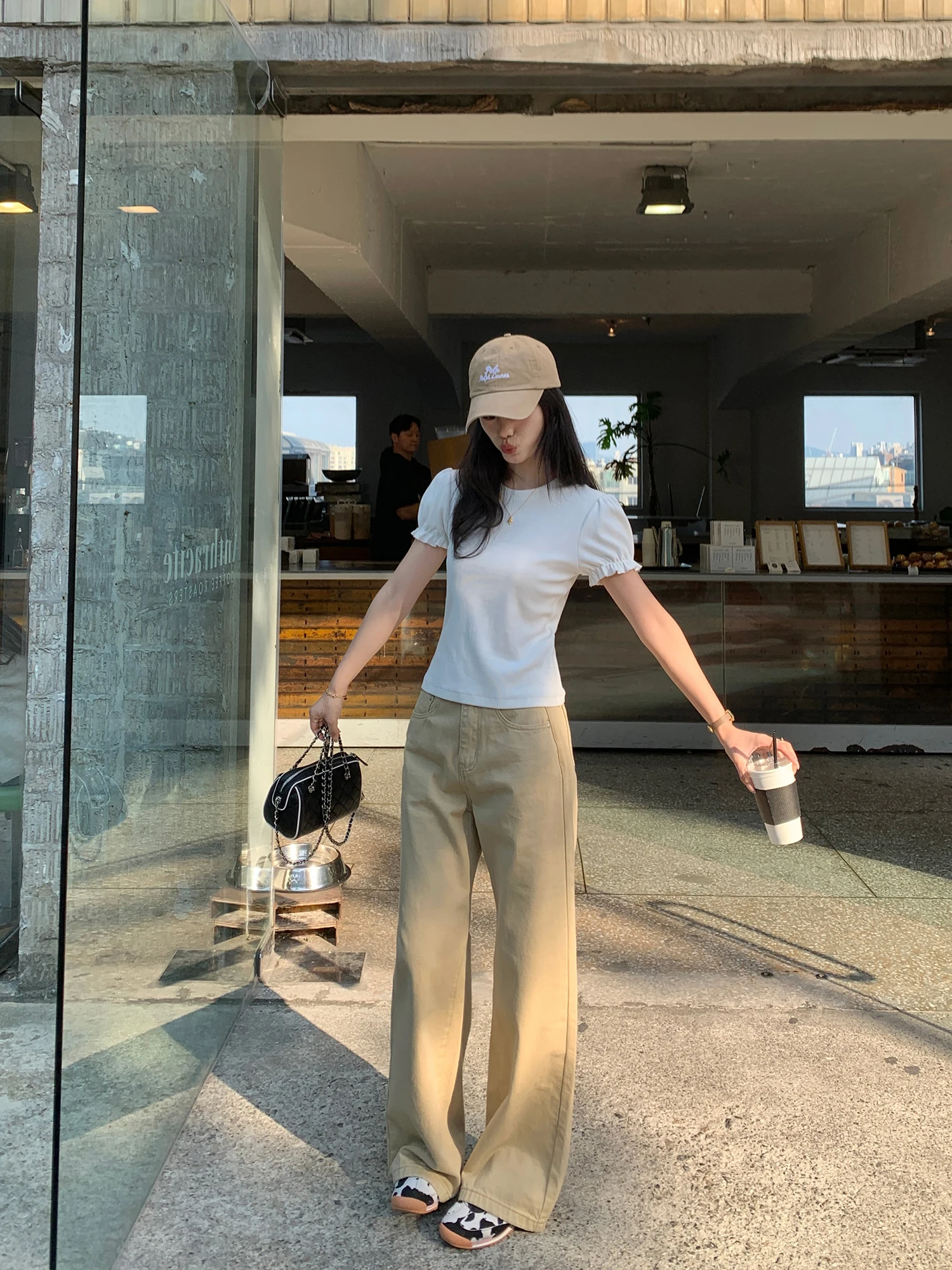 

High Waist Casual Loose Women's Jeans Pusumede Ideal Pant Style Straight Leg Wide Leg Slimming Versatile Long Casual Pants