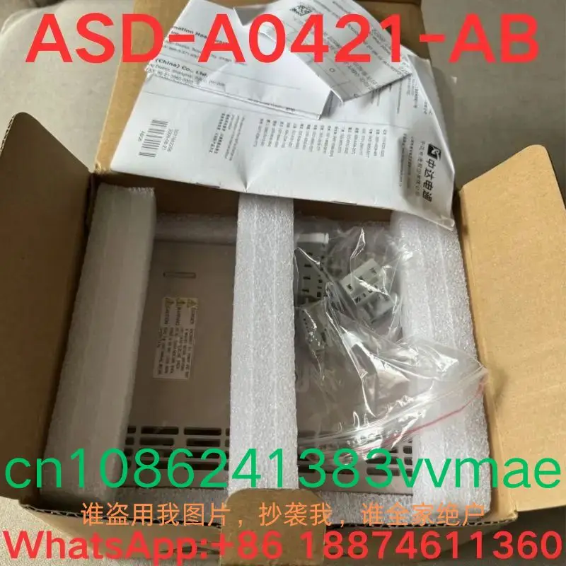 Brand New, o Servo Drive é apenas descompactado, ASD-A0421-AB