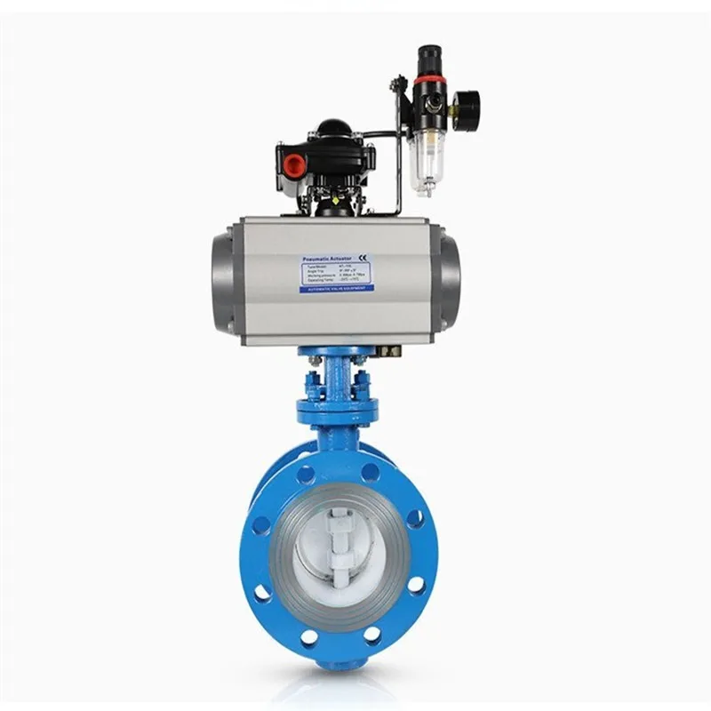 Pneumatic Hard Seal Triple Eccentric Flange Butterfly Valve D643H-16C Double Acting Single Acting, High Temperature Resistant