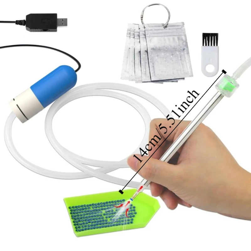 Kit di penne per arte con diamanti sottovuoto fai-da-te Pompe per vuoto regolabili automatiche Penna per trapano per pittura con diamanti Stabile portatile