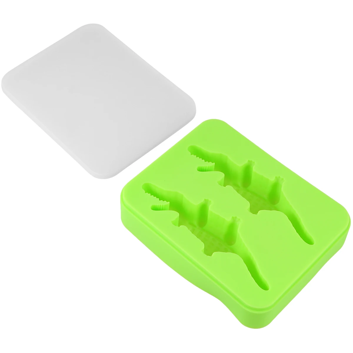 

1Pcs 3D Silicone Ice Cube Mold Skyblue Crocodile Shape Safe for Home Bar Store Easy to Clean Ice Cube Mold