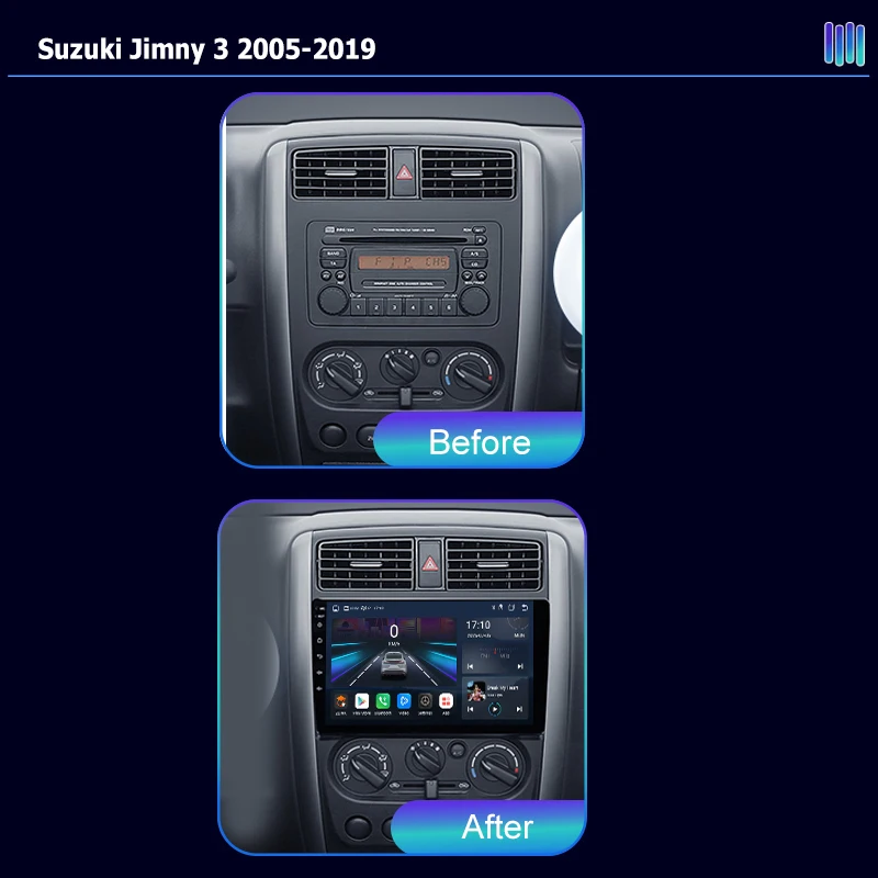 AI VOICE Carplay Android Auto Head 360 CAM Car Stereo Radio For Suzuki Jimny 3 2005-2019 Multimedia Player GPS