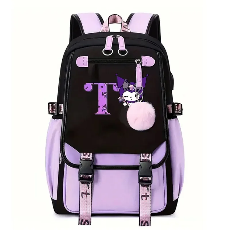 Kuromi Backpacks Anime Sanrio Oxford Outdoors Schoolbags Kids Students Knapsacks Large Capacity Shoulders Bags Boys Girls Gift