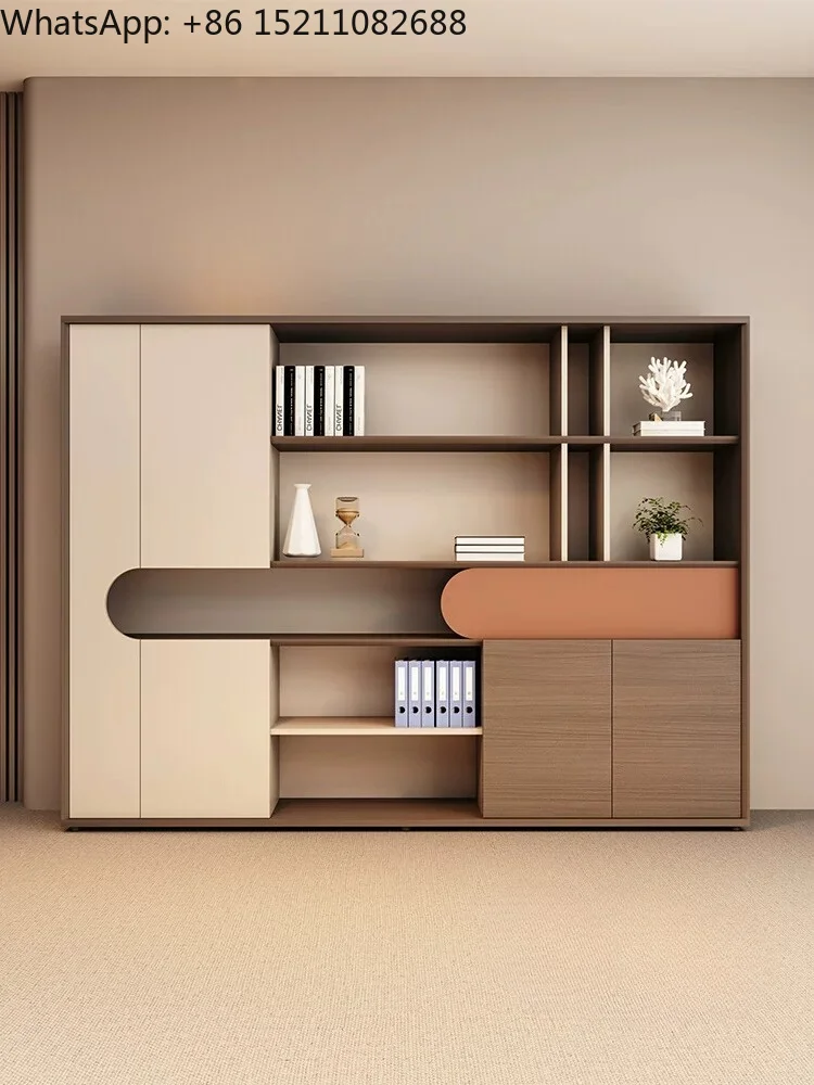 LLY high-end file cabinet office storage floor file cabinet simple modern boss table matching bookcase
