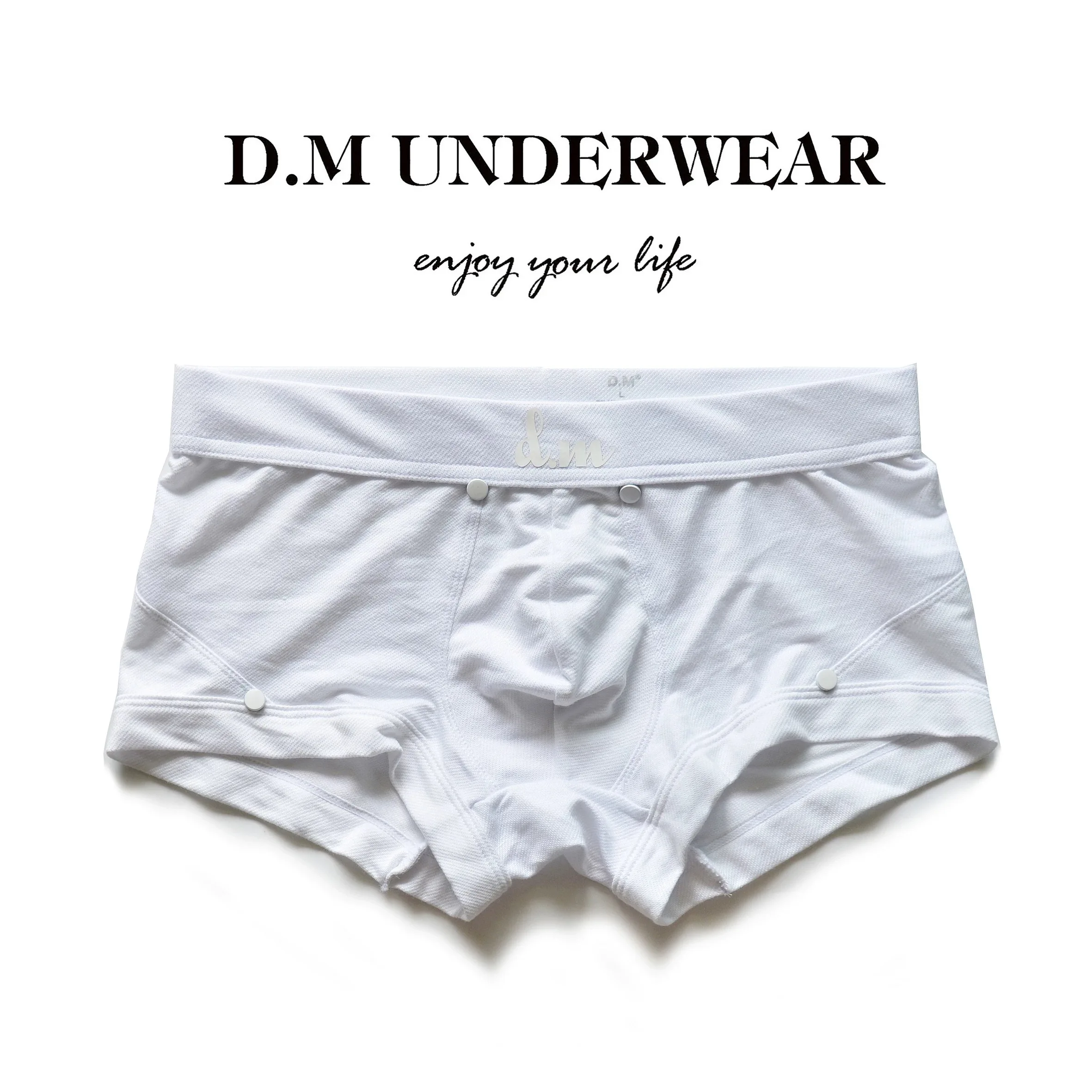 Men's Black White Underwear Low Waist Business Unique Design tide boxer A4023