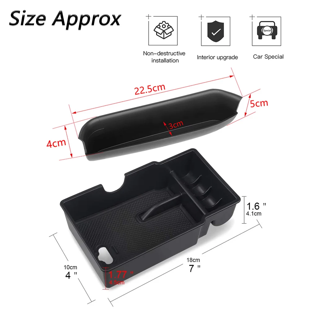 Armrest Storage Box Handle Organizer for Jeep Renegade 2015-2023 Center Console Container Stowing Tidying Interior Accessories