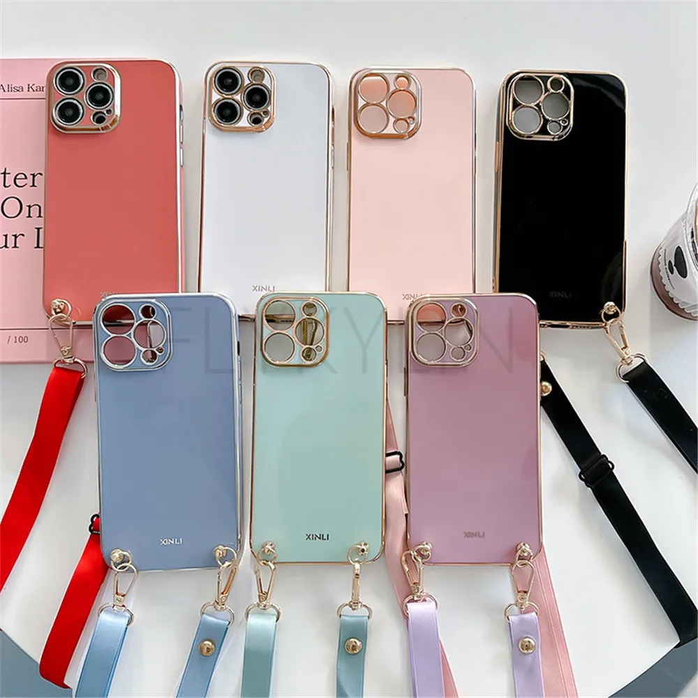 Pnakqil per Magnetica Cover per iPhone 15 Pro Max con Cordino, Compatibile con MagSafe, Ultra Sottile Cuore Silicone Custodia con Laccio Tracolla, Elettrolitico TPU Case con Collana, Nero