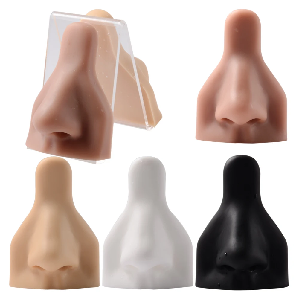 1PC Hot Sale Soft Square Silicone Ear Model Tattoo Practice Piercing Tools Nose Models Ear Studs Earring Display Stand Kit