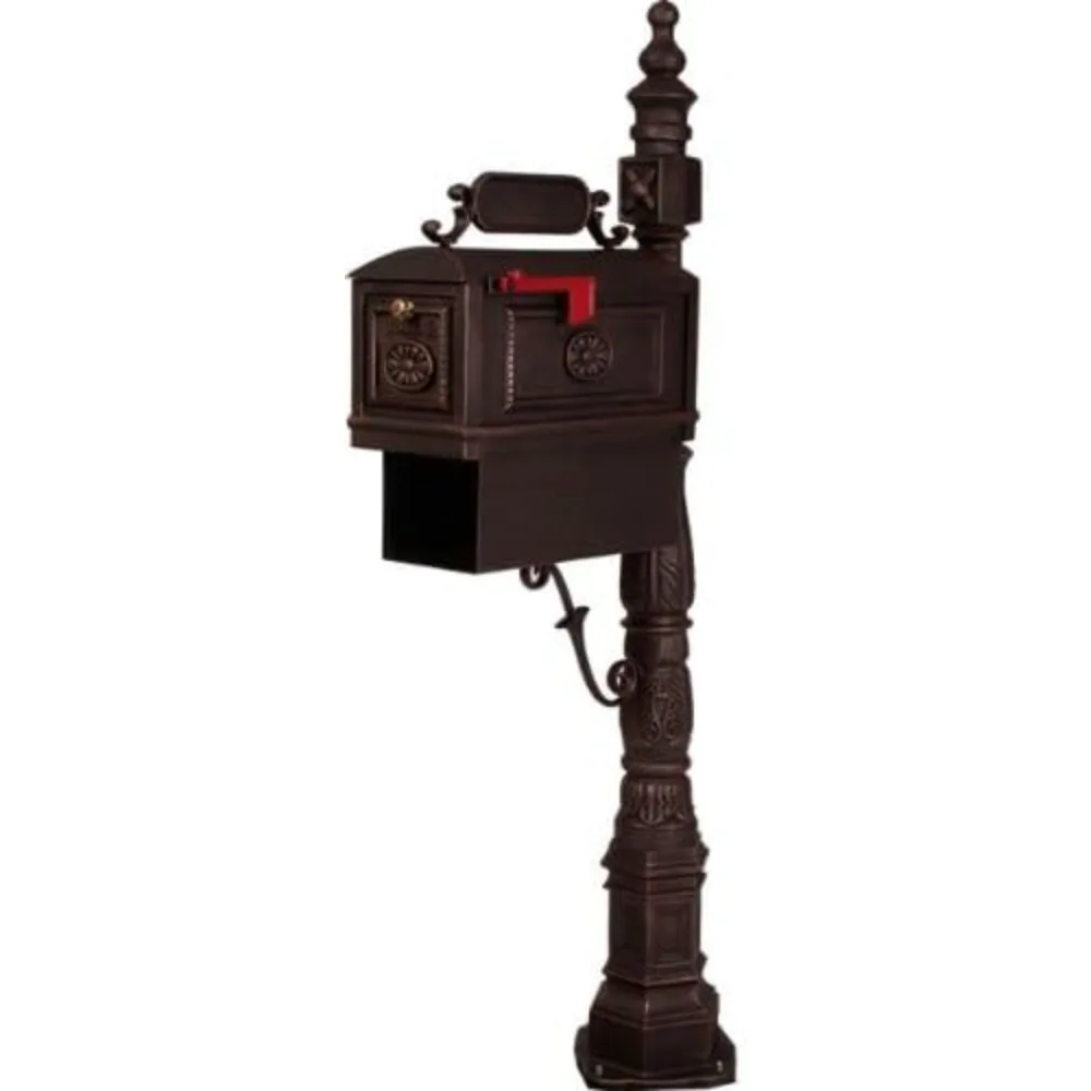 

Декоративный жилой бордюрный литой алюминиевый почтовый ящик с бумажной коробкой из бронзы