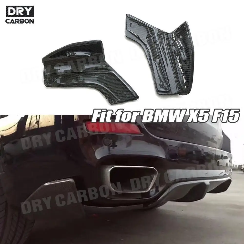 

Carbon Fiber Car Styling Rear Lip Splitters Aprons Cupwings For BMW X5 F15 M Sport 2014 2015 2016 2017 2018 Bumper Side Flaps