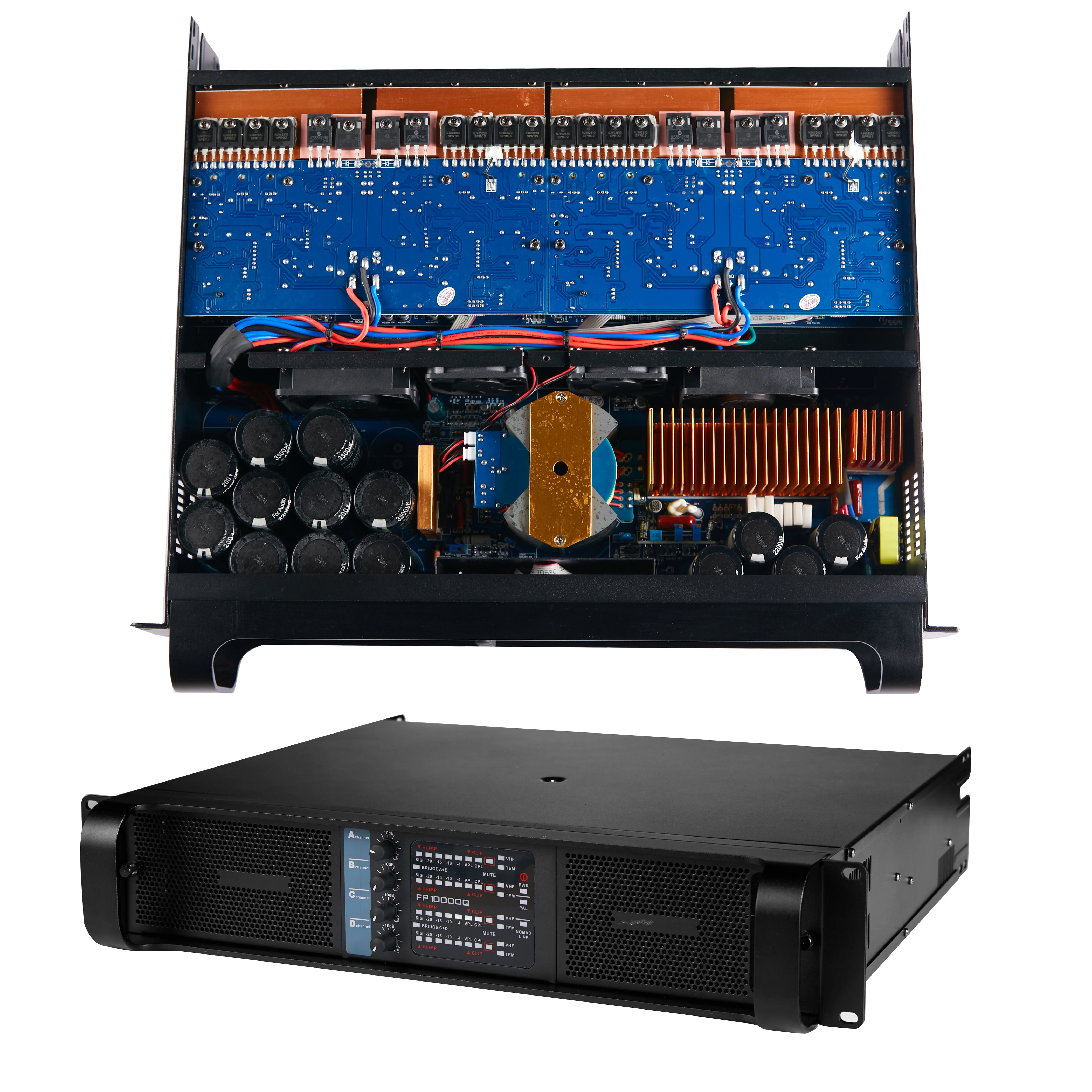 

FP10000Q 4 Channel Professional Power Amplifier Class TD 2Ω Stable High Power Audio Amp for Stage Performance