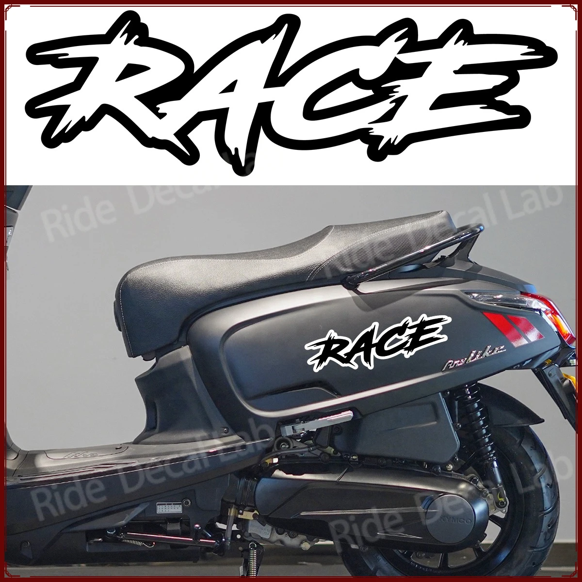 

Спортивные светоотражающие наклейки в стиле RACE для боковых кофров мотоциклов — декоративные виниловые наклейки для индивидуальных багажных кофров