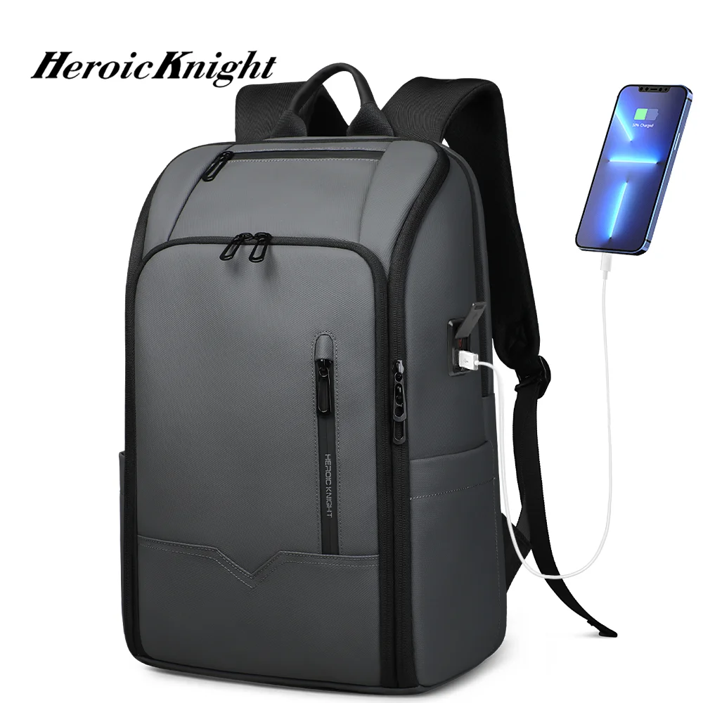 Mochila de negocios Heroic Knight para hombre, mochila para ordenador portátil de 15,6 ", bolso de equipaje de lujo a la moda para hombre, bolsas de viaje, mochila de trabajo impermeable