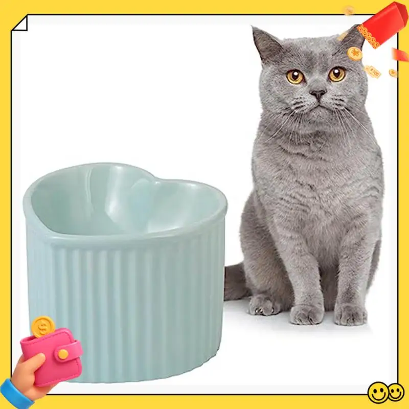 

A89Q- Raised Cat-Bowls,Tilted Elevated Food Or Water Bowls,Stress Free,Backflow Prevention,Dishwasher Microwave Safe Dura