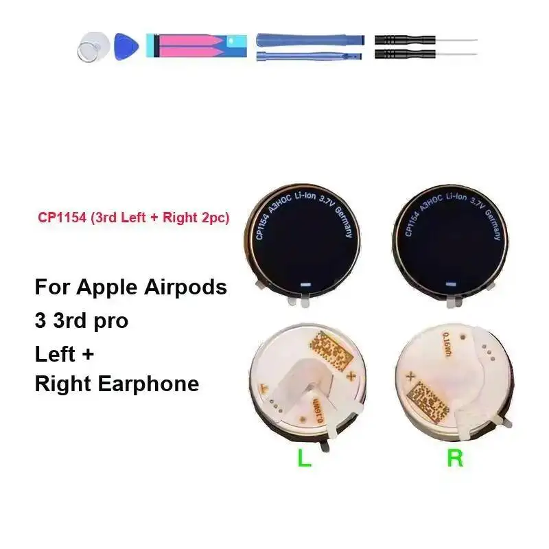 Battery For Apple Airpods 1 2 3 Earphone Box 3RD Pro 1ST 2ND A1604 A1523 A1722 A2032 A2031 A2084 A2083 A1596 020-00098