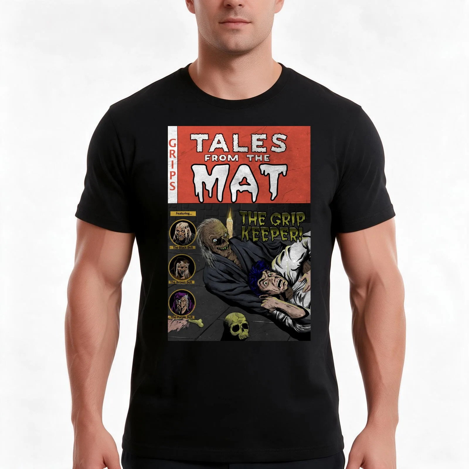 Tales from the Mat - The Grip Keeper T-Shirt, Summer Casual Cotton Tee, Oversized Streetwear Tops, Vintage Graphic Print