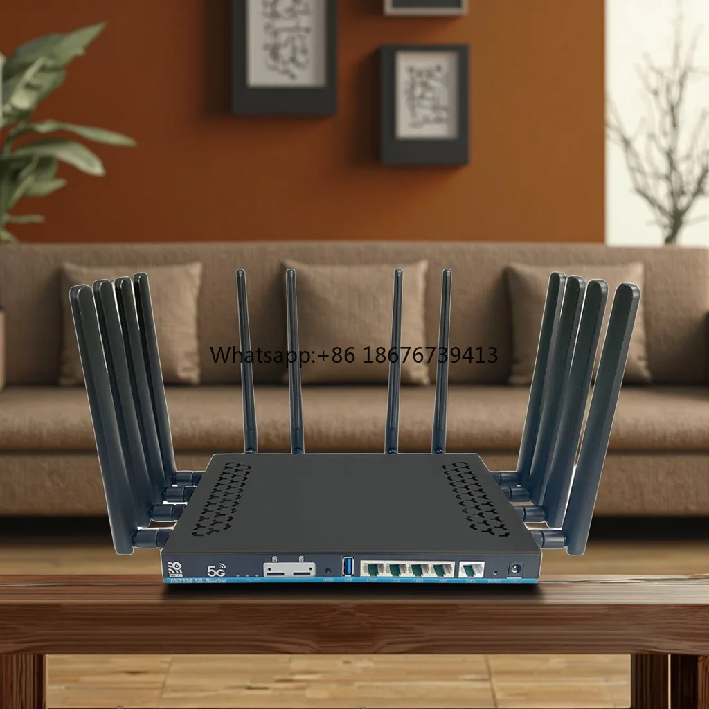 Dual Band AX3000 Wireless 5G Hot Sale WIFI Router OpenWrt with 1WAN+4LAN Ports Customized Modem CPE 5G Router with SIM Card Slot