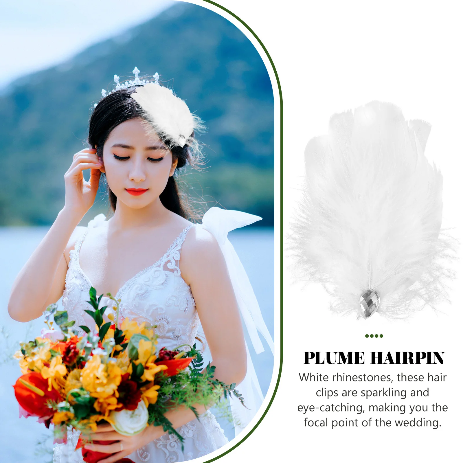 

4Pcs Aesthetic Hair Clips Hairpins for Women Bridal Wedding Party Prom Elegant Hair Accessories Lightweight Shiny Design