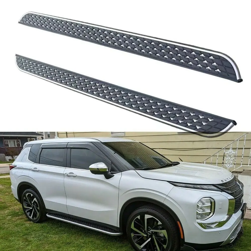 2PCS Fits for Mitsubishi Outlander 2022 2023 Side Step Pedal Running Board Nerf Bar