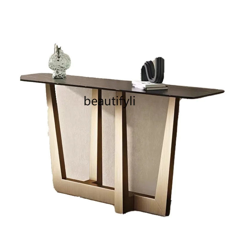 

Light Luxury Entrance Aisle Narrow Side Table Modern Minimalist Storage Cabinet Living Room a Long Narrow Table Console Tables