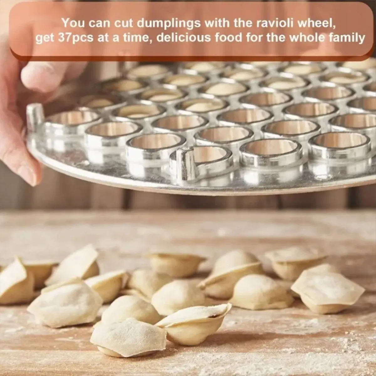 COFA 61 Holes Russian Ravioli Maker Dumplings Mold Pelmeni Aluminum Alloy Metal Kitchen Dumpling Pressing