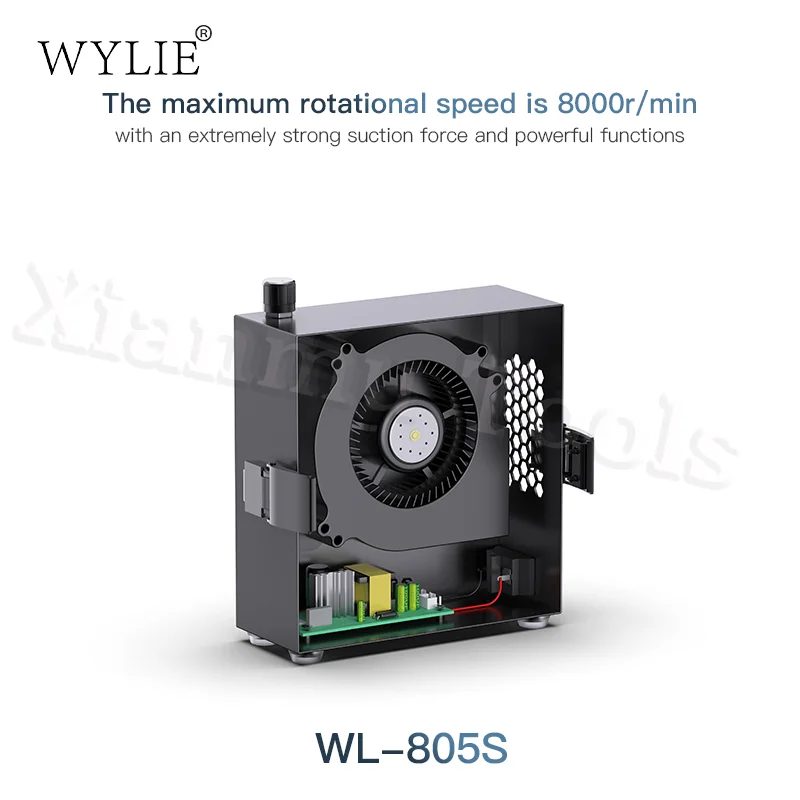 WYLIE WL-805S جهاز التدخين المكتبي لتنقية الدخان الصناعي المحمول الكهربائية لحام إزالة الغبار وإصلاح مروحة العادم