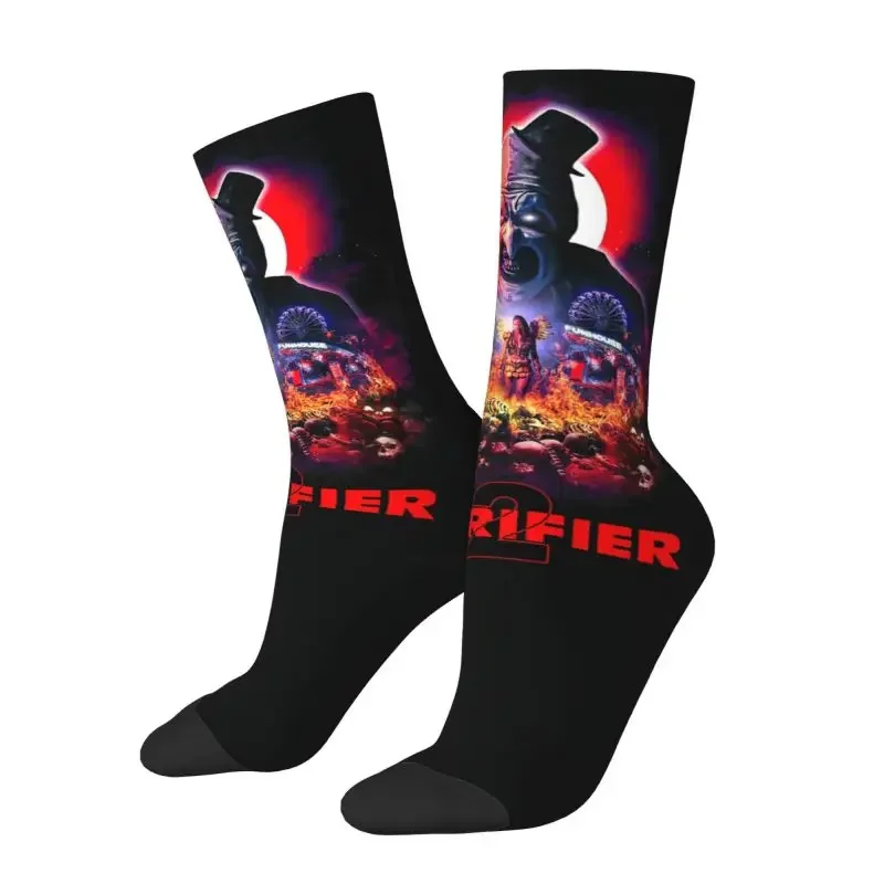 Horror Film Terrifier Dress Socks Men Women Warm Funny Novelty Halloween Clown Movie Crew Socks